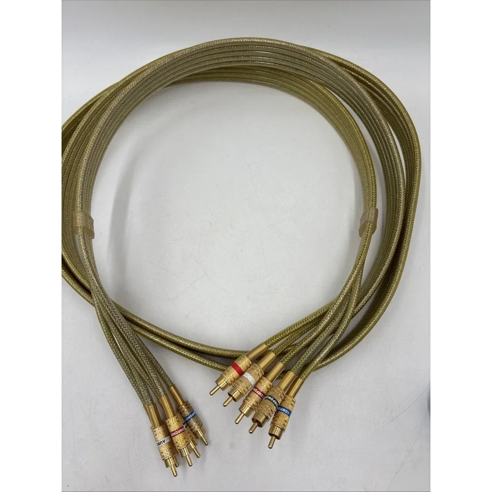 RCA (5) Connector  6 Foot Digital High Performance  Audio Video Cable 24k Plated